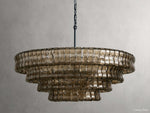 Ghiaccio Artisanal Glass Round Chandelier