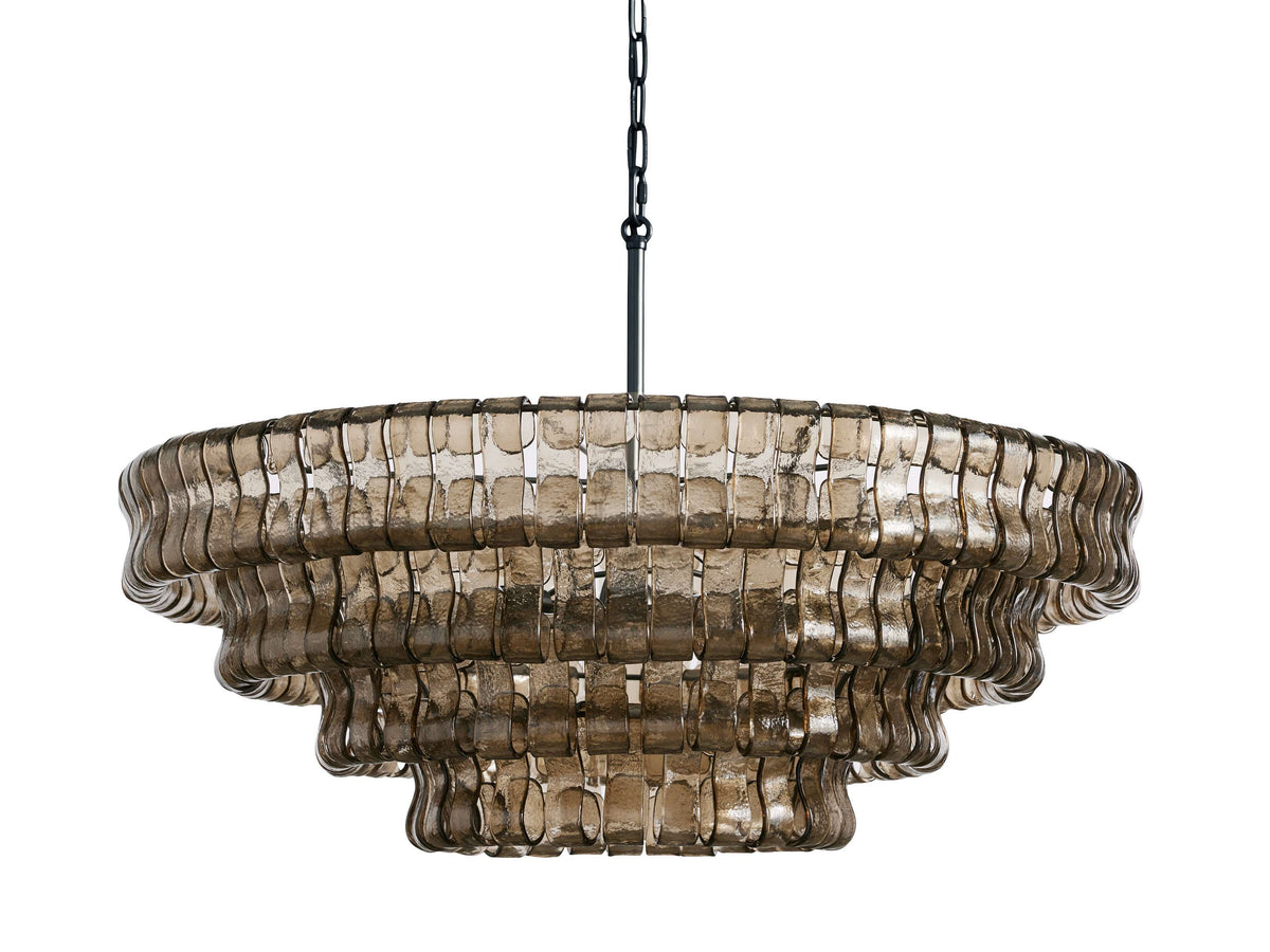 Ghiaccio Artisanal Glass Round Chandelier