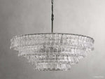 Ghiaccio Hooked Glass Round Chandelier