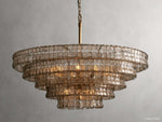 Ghiaccio Hooked Glass Round Chandelier