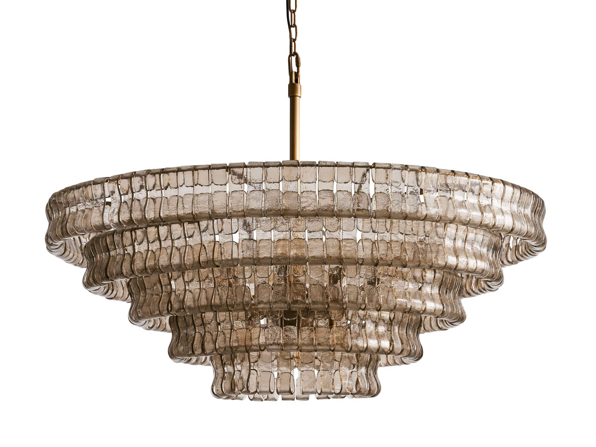 Ghiaccio Artisanal Glass Round Chandelier