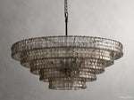 Ghiaccio Artisanal Glass Round Chandelier