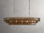 Ghiaccio Artisanal Glass Oval Chandelier