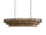 Ghiaccio Hooked Glass Oval Chandelier