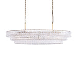 Ghiaccio Artisanal Glass Oval Chandelier