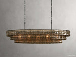Ghiaccio Hooked Glass Oval Chandelier