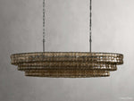 Ghiaccio Artisanal Glass Oval Chandelier