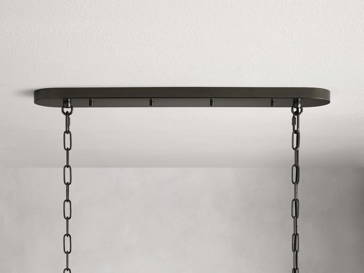 Ghiaccio Hooked Glass Oval Chandelier
