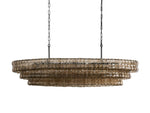 Ghiaccio Artisanal Glass Oval Chandelier
