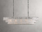 Ghiaccio Artisanal Glass Oval Chandelier