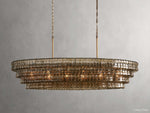 Ghiaccio Artisanal Glass Oval Chandelier