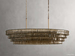 Ghiaccio Artisanal Glass Oval Chandelier
