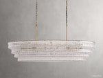 Ghiaccio Hooked Glass Oval Chandelier