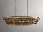 Ghiaccio Hooked Glass Oval Chandelier