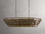 Ghiaccio Hooked Glass Oval Chandelier