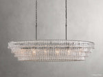 Ghiaccio Hooked Glass Oval Chandelier