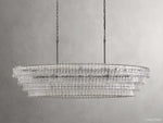 Ghiaccio Hooked Glass Oval Chandelier