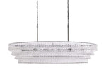 Ghiaccio Hooked Glass Oval Chandelier