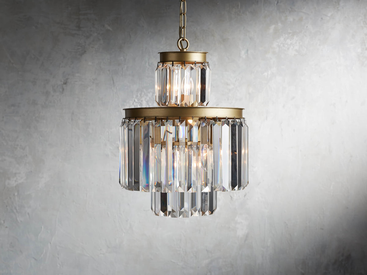 Leyland Clear Crystal Tiered Chandelier