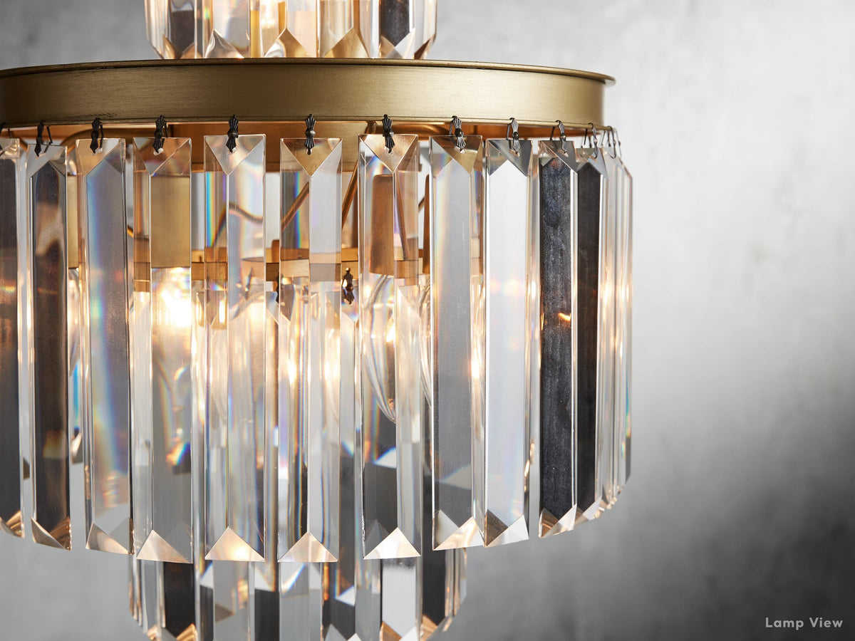 Leyland Clear Crystal Tiered Chandelier