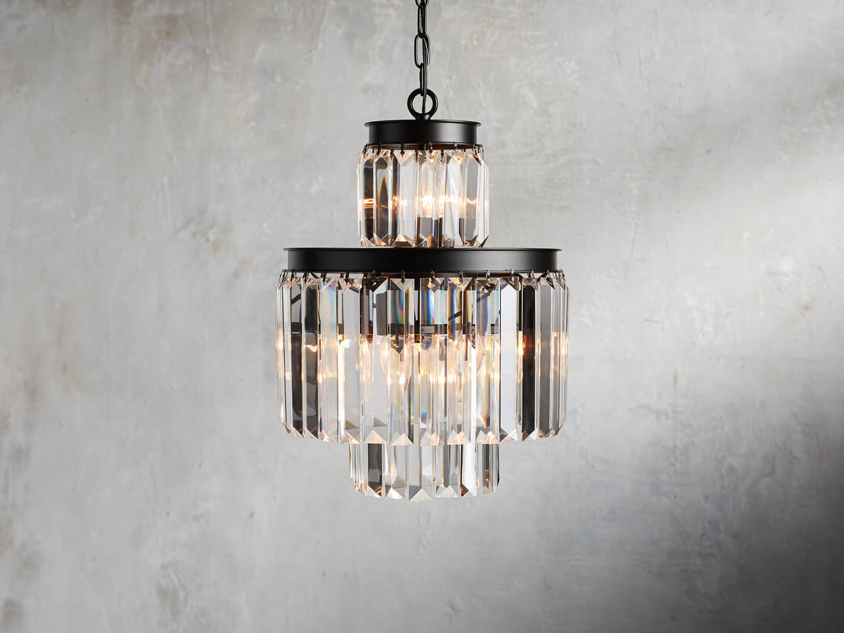 Leyland Clear Crystal Tiered Chandelier