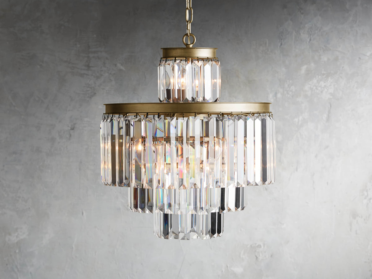 Leyland Clear Crystal Tiered Chandelier