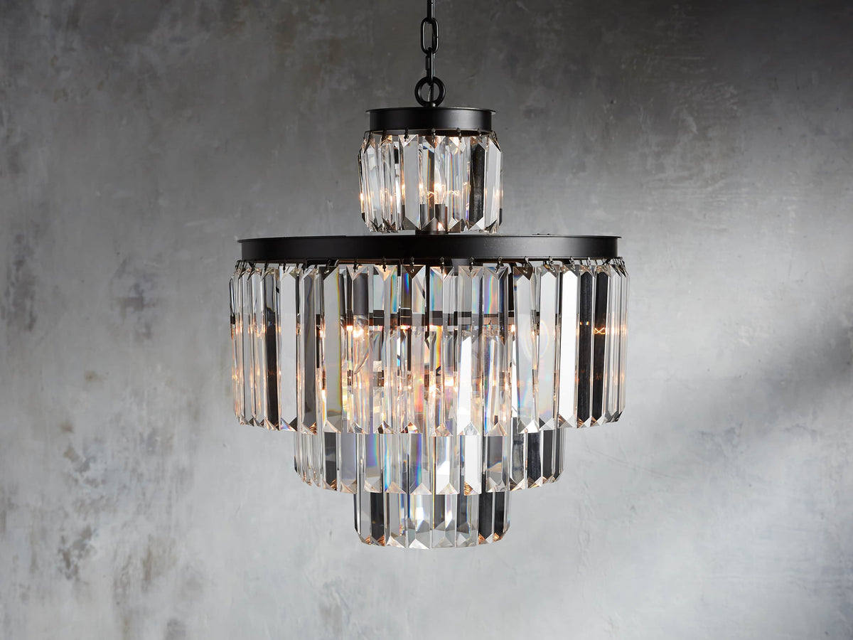 Leyland Clear Crystal Tiered Chandelier