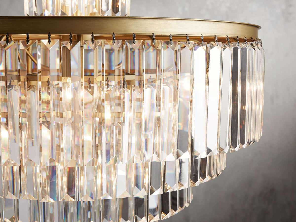 Leyland Clear Crystal Tiered Chandelier