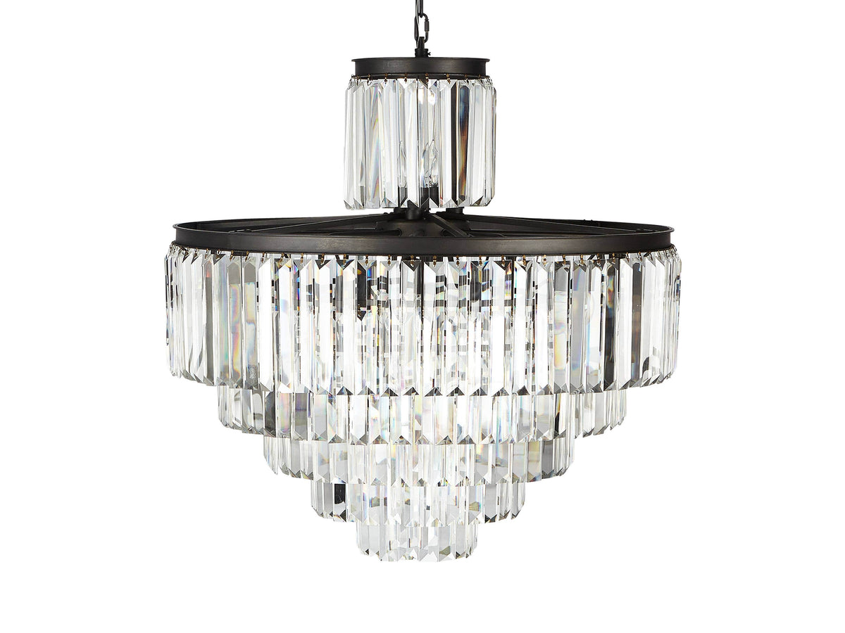 Leyland Clear Crystal Tiered Chandelier