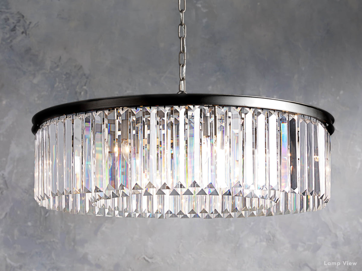 Leyland Clear Crystal Round Chandelier