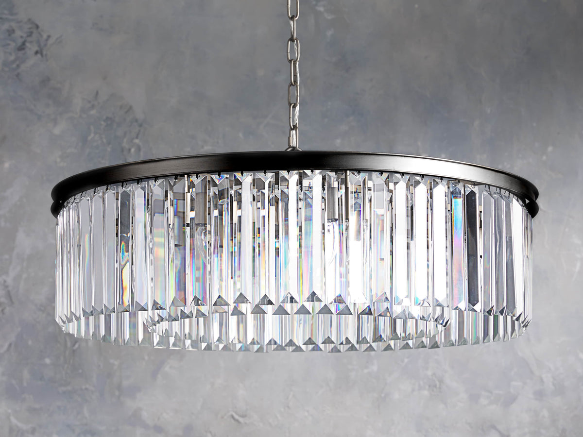 Leyland Clear Crystal Round Chandelier
