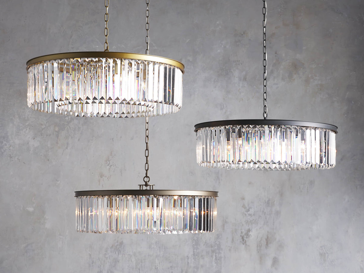 Leyland Clear Crystal Round Chandelier