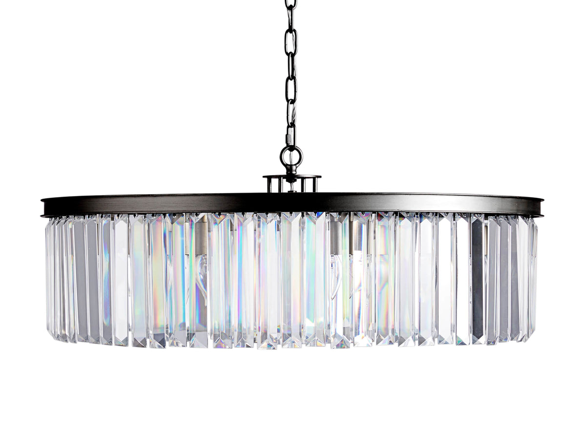 Leyland Clear Crystal Round Chandelier