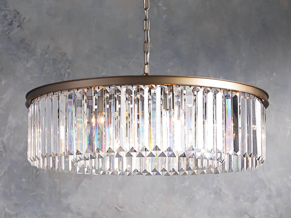 Leyland Clear Crystal Round Chandelier
