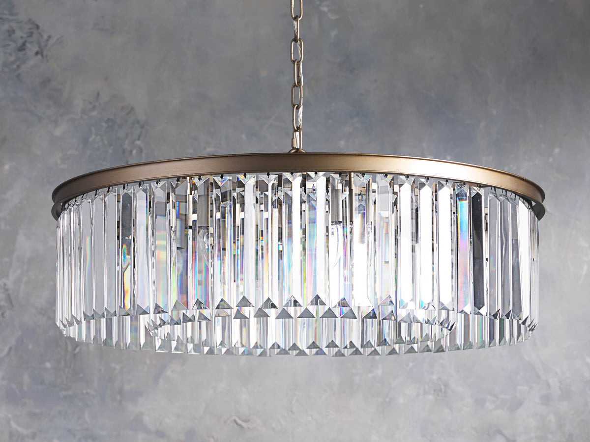 Leyland Clear Crystal Round Chandelier