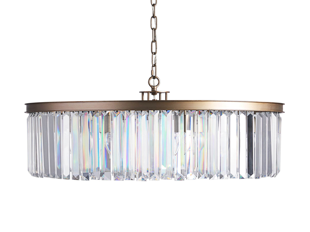 Leyland Clear Crystal Round Chandelier