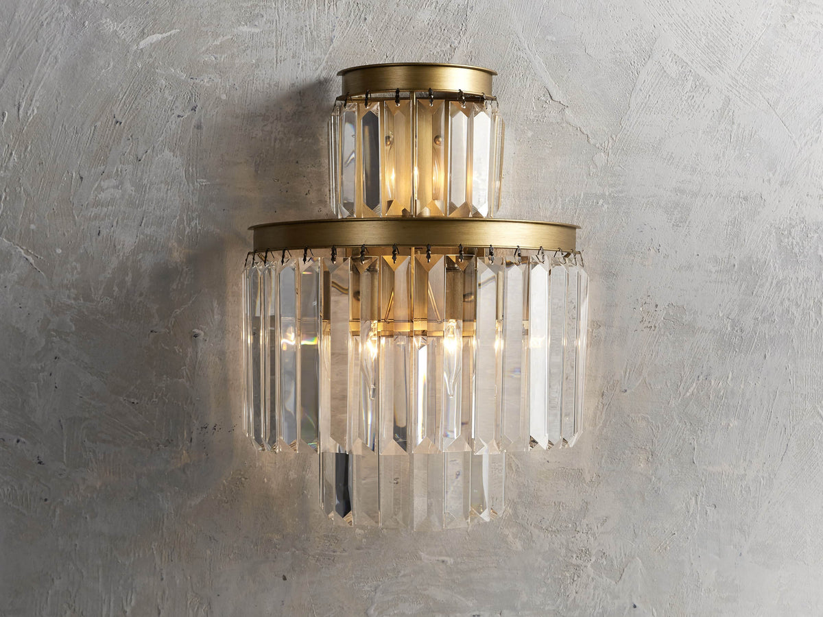 Leyland Clear Crystal Wall Sconce