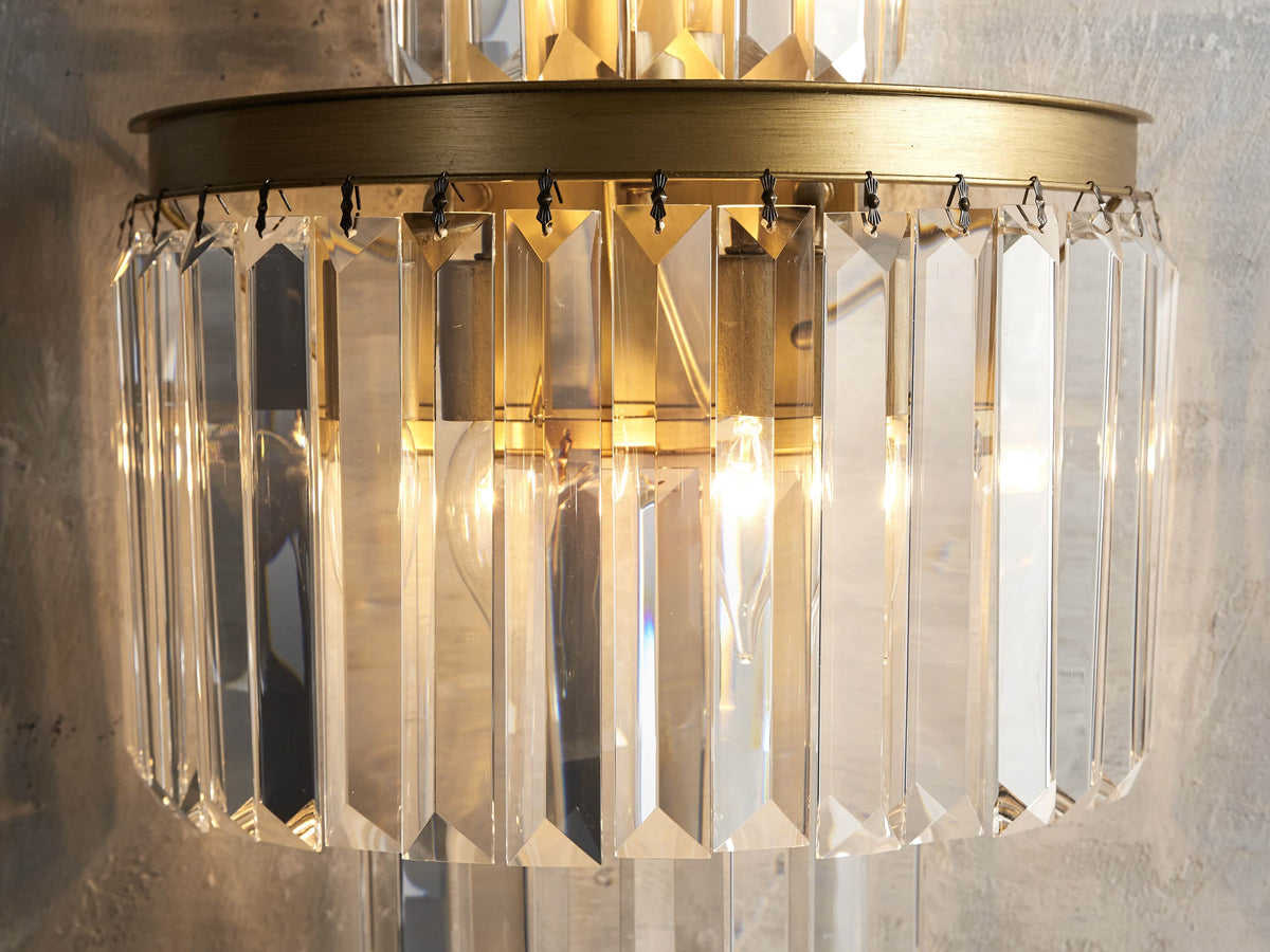 Leyland Clear Crystal Wall Sconce