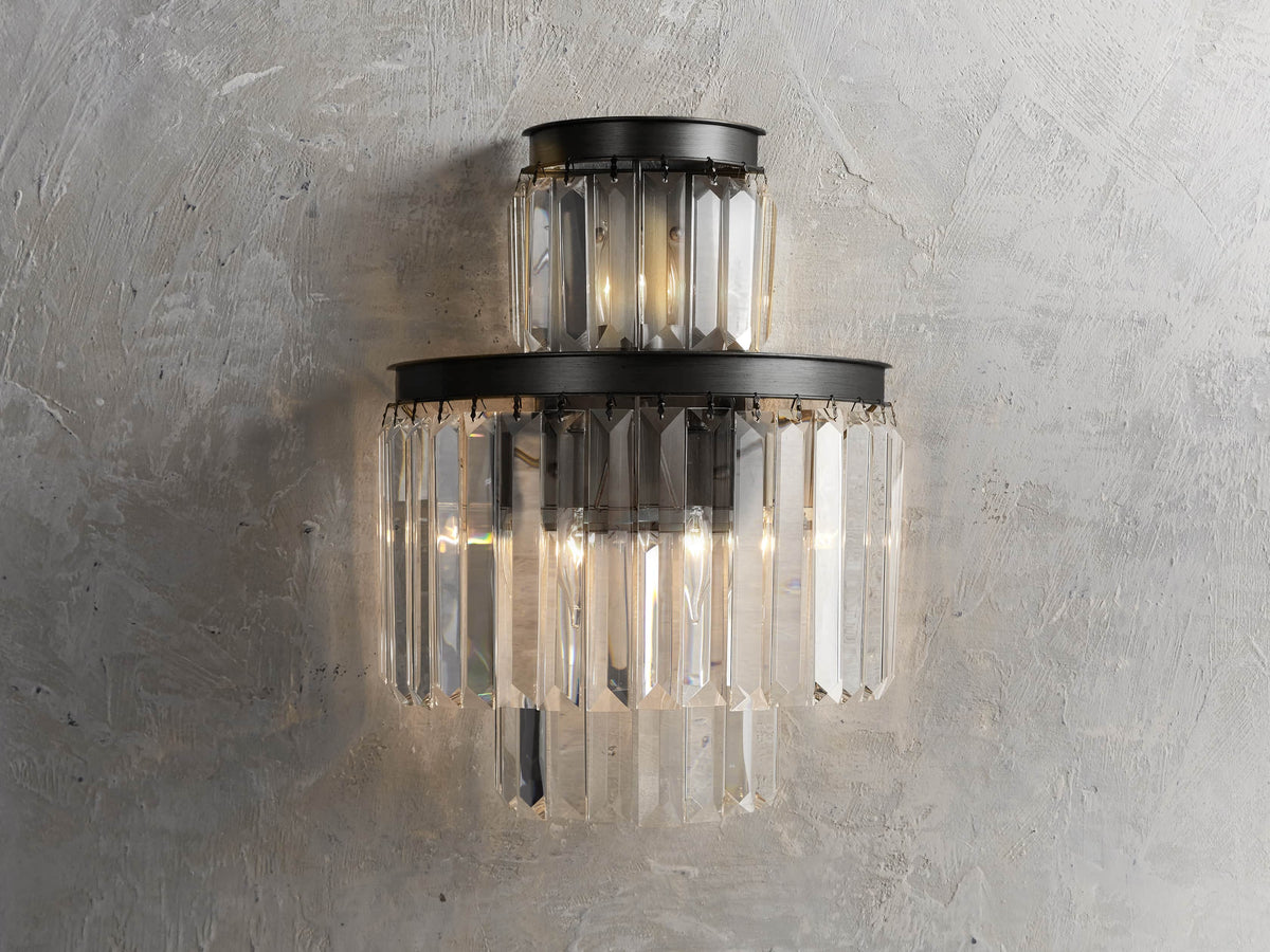 Leyland Clear Crystal Wall Sconce
