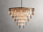 Leyland Clear Crystal Tiered Round Chandelier