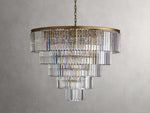 Leyland Clear Crystal Tiered Round Chandelier