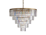 Leyland Clear Crystal Tiered Round Chandelier