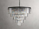 Leyland Clear Crystal Tiered Round Chandelier