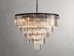 Leyland Clear Crystal Tiered Round Chandelier