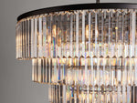 Leyland Clear Crystal Tiered Round Chandelier
