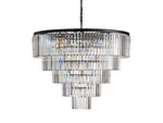 Leyland Clear Crystal Tiered Round Chandelier