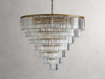 Leyland Clear Crystal Tiered Round Chandelier