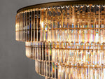 Leyland Clear Crystal Tiered Round Chandelier