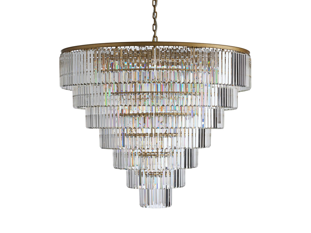 Leyland Clear Crystal Tiered Round Chandelier