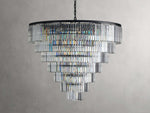 Leyland Clear Crystal Tiered Round Chandelier